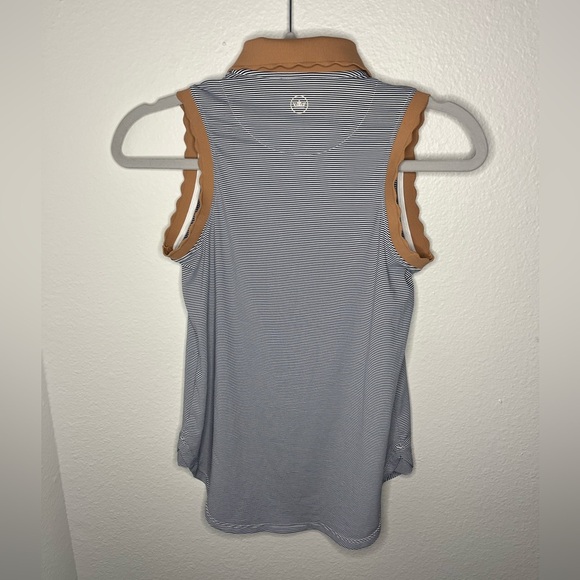 Peter Millar XS Striped Sleeveless Polo Top - Picture 6 of 6